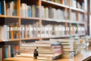 沈阳药科大学各专业分数线_沈阳医科大学录取分数线2022